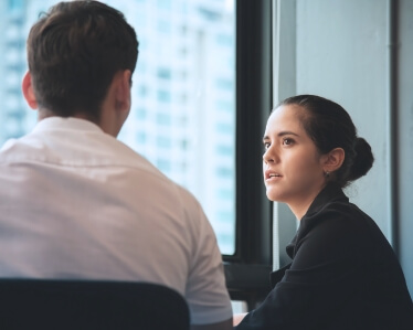 Employees in an office environment.